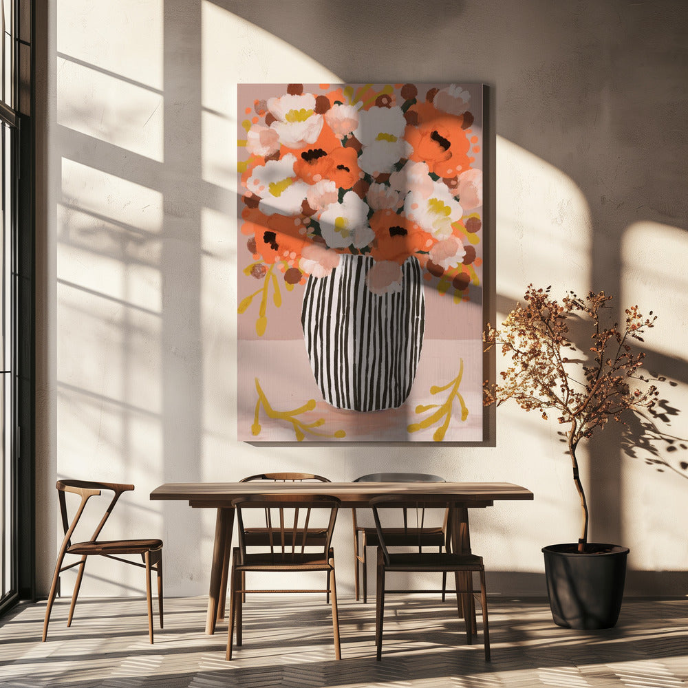 Pastelflowerimpressionno10 Poster och Canvastavla