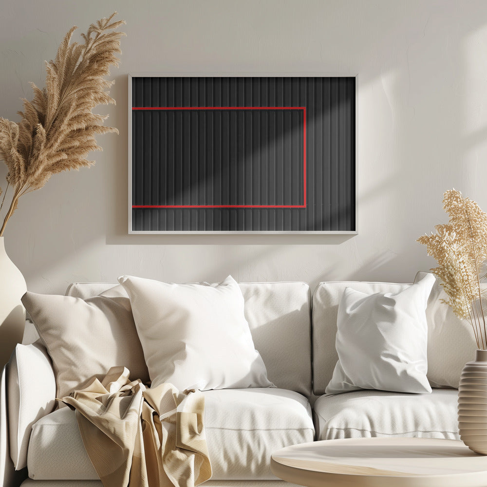 Red over Black Poster och Canvastavla