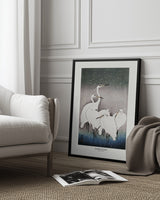 Group Of Egrets Poster och Canvastavla