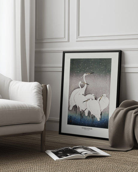 Group Of Egrets Poster och Canvastavla