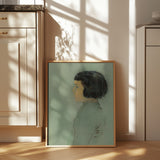 Young Woman In Profile Poster och Canvastavla