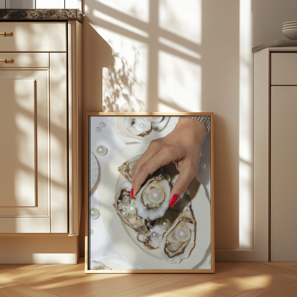 Oysters & Pearls No 02 Poster och Canvastavla