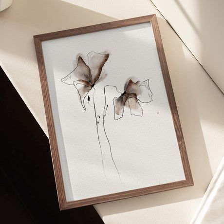 FUNKY FLOWERS digital watercolor painting Poster och Canvastavla