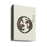 Woodblock Tigers From Yatsuo No Tsubaki Poster och Canvastavla