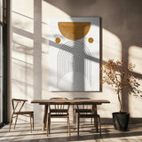 Mid Century Modern / Soft Brown Watercolor Balance Poster och Canvastavla