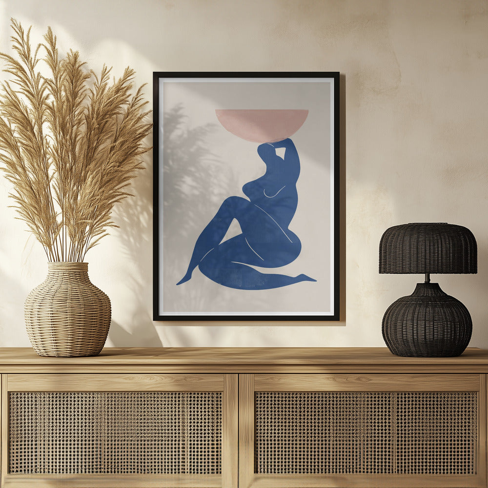 Vase and Woman Poster och Canvastavla