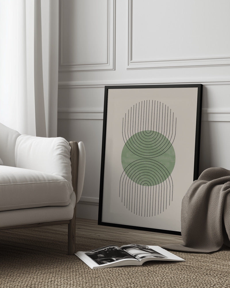 Perfect Point Green Poster och Canvastavla