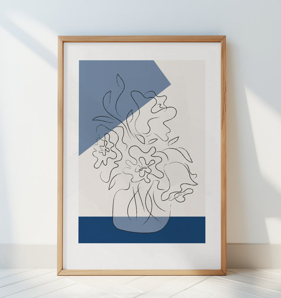 Tres Chic Bleu Poster och Canvastavla