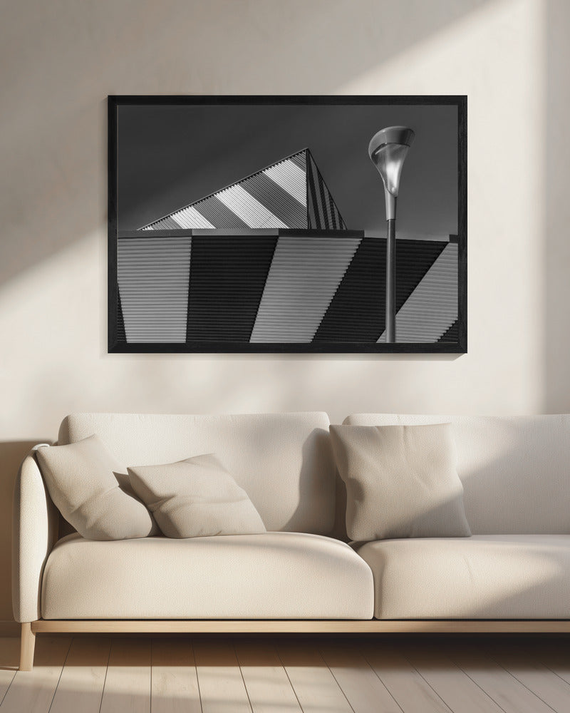 The lantern against black and white Poster och Canvastavla