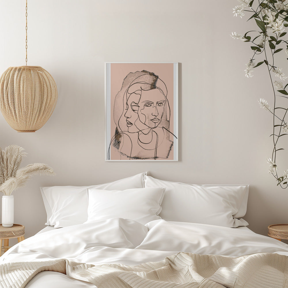 Time Whispers (Peach) Poster och Canvastavla