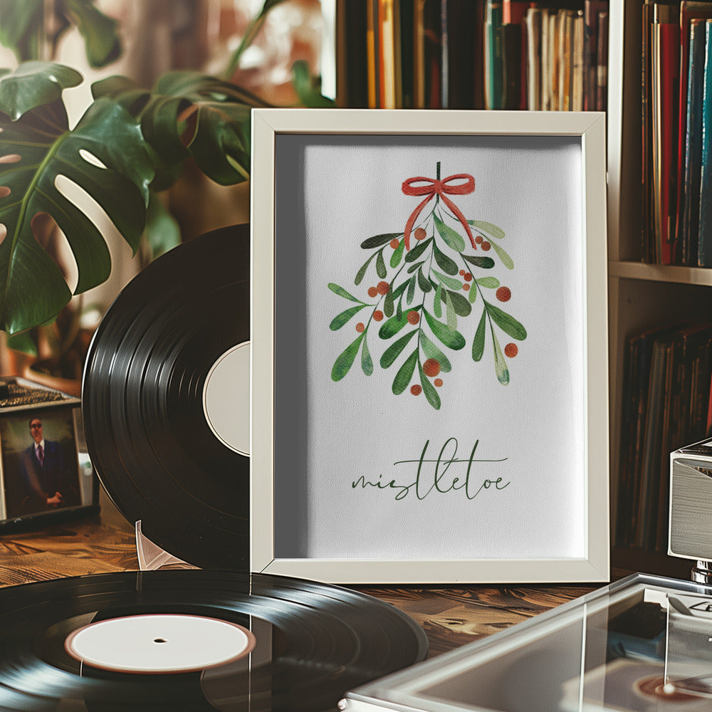 Christmas Mistletoe Poster och Canvastavla
