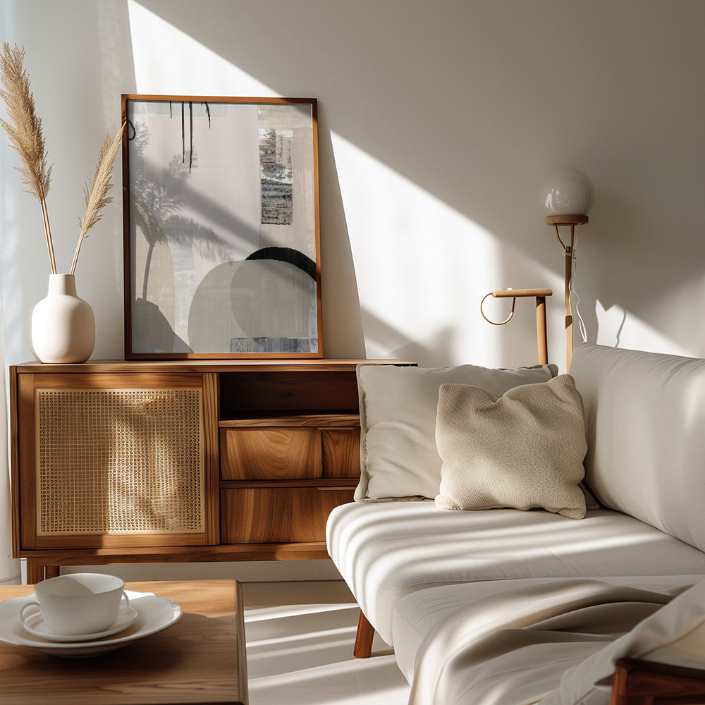 Monochrome Fluidity Poster och Canvastavla