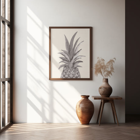 Ink Pineapple Poster och Canvastavla