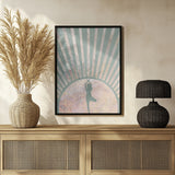 Yoga Boho Sun Rise Green 1 Poster och Canvastavla