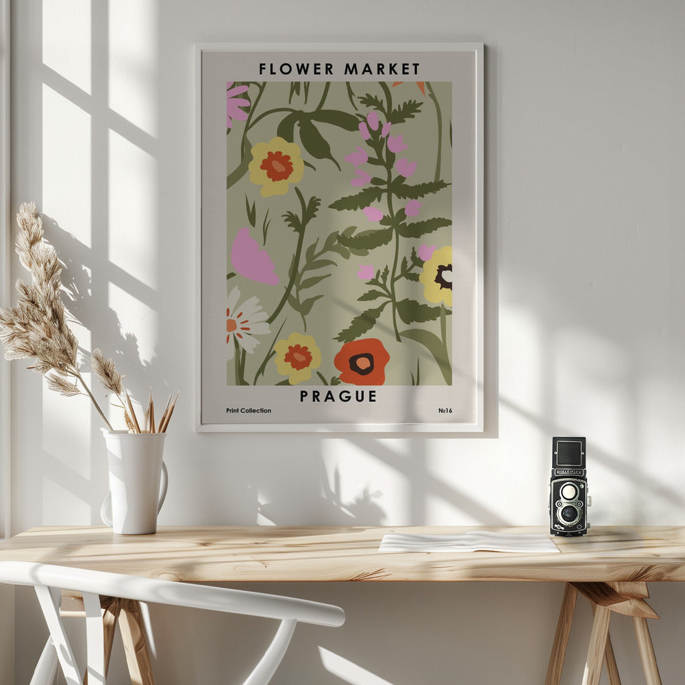 Flower Market Prague Poster och Canvastavla