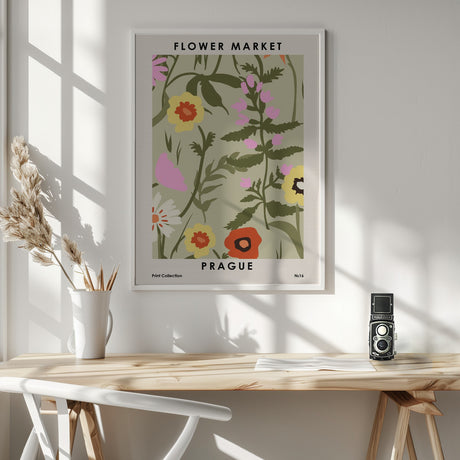 Flower Market Prague Poster och Canvastavla
