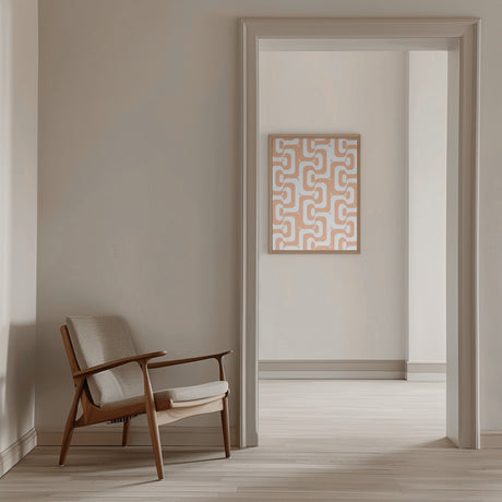 Retro Pattern Peach Fuzz Poster och Canvastavla