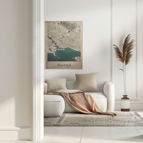 Montreal map Poster och Canvastavla