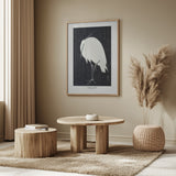 Egret In The Rain Poster och Canvastavla