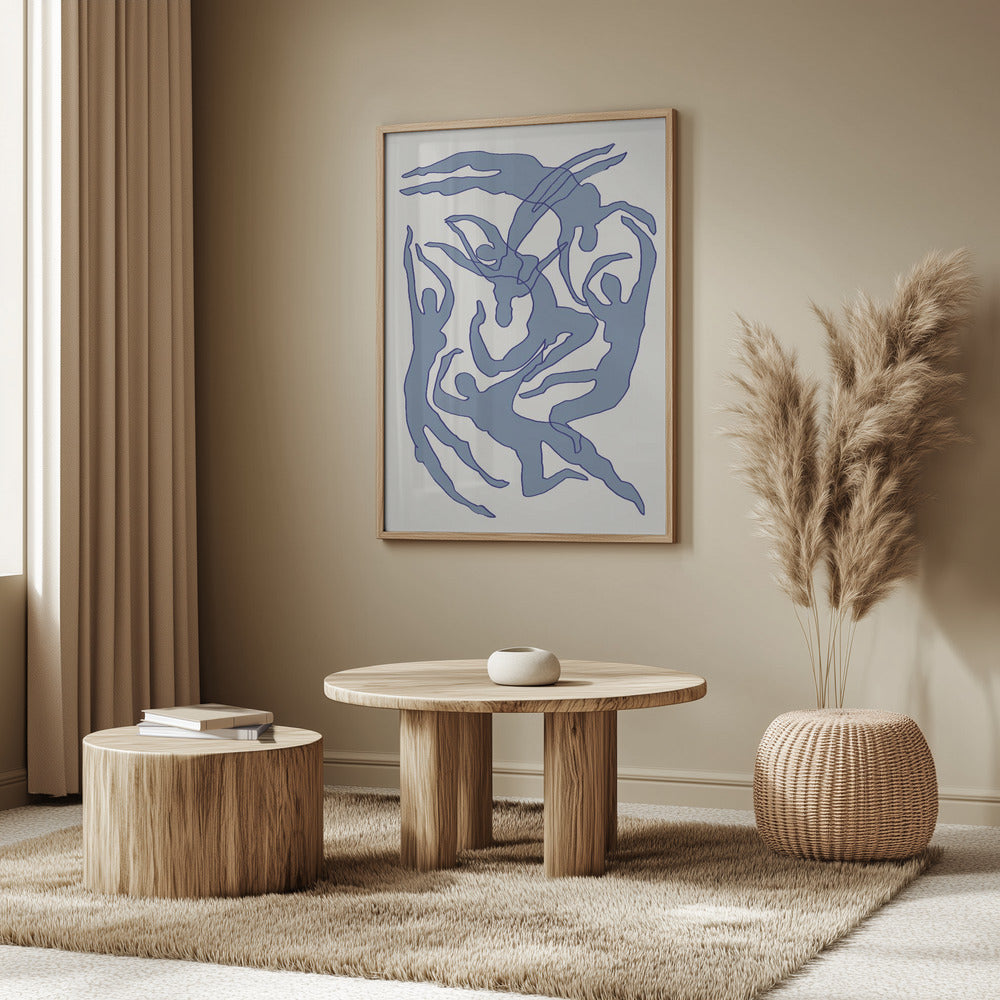 Swimmers Blue Poster och Canvastavla