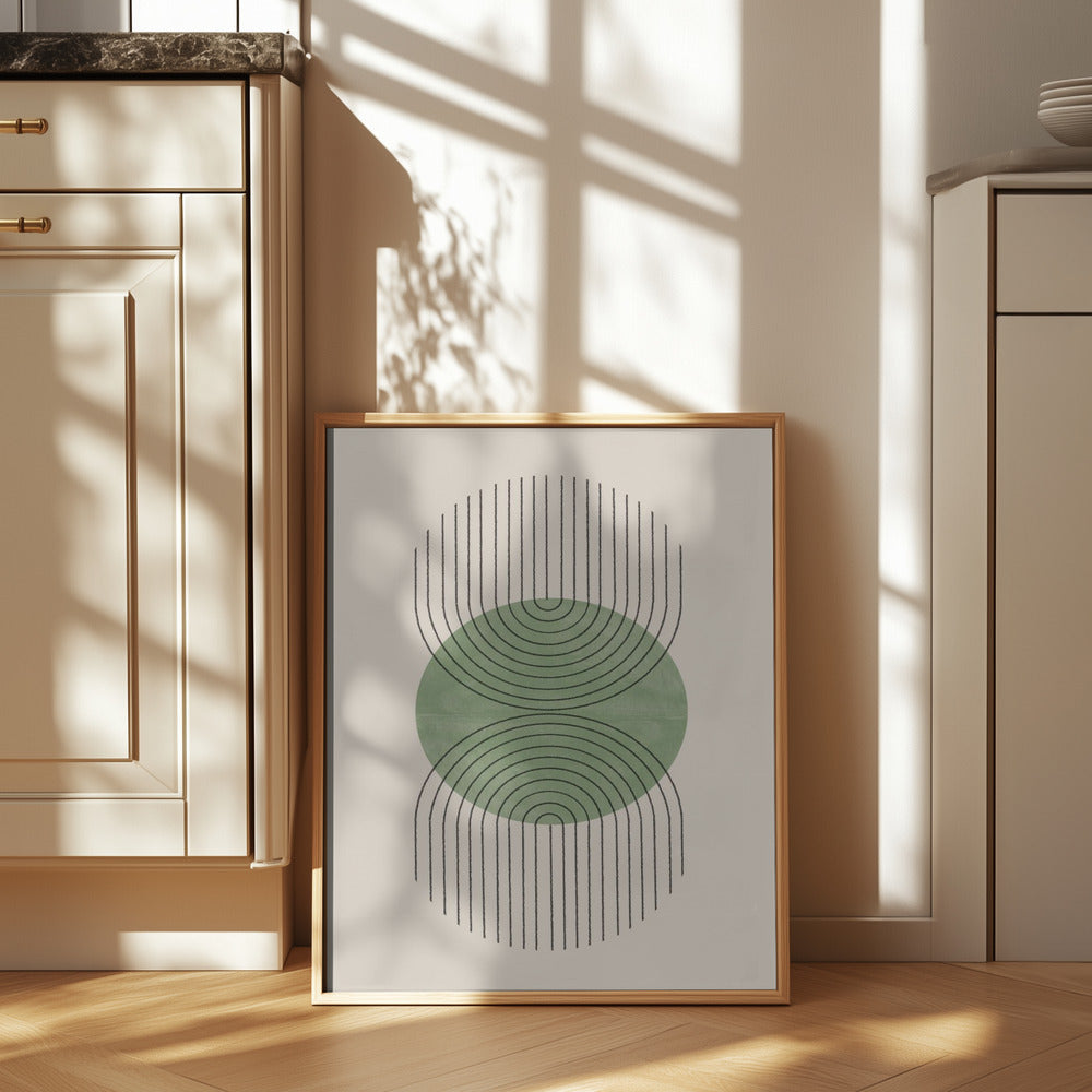Perfect Point Green Poster och Canvastavla