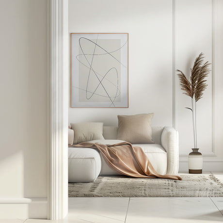 Beige Abstract Poster och Canvastavla