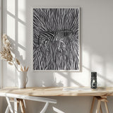 African Zebra striking camouflage Poster och Canvastavla