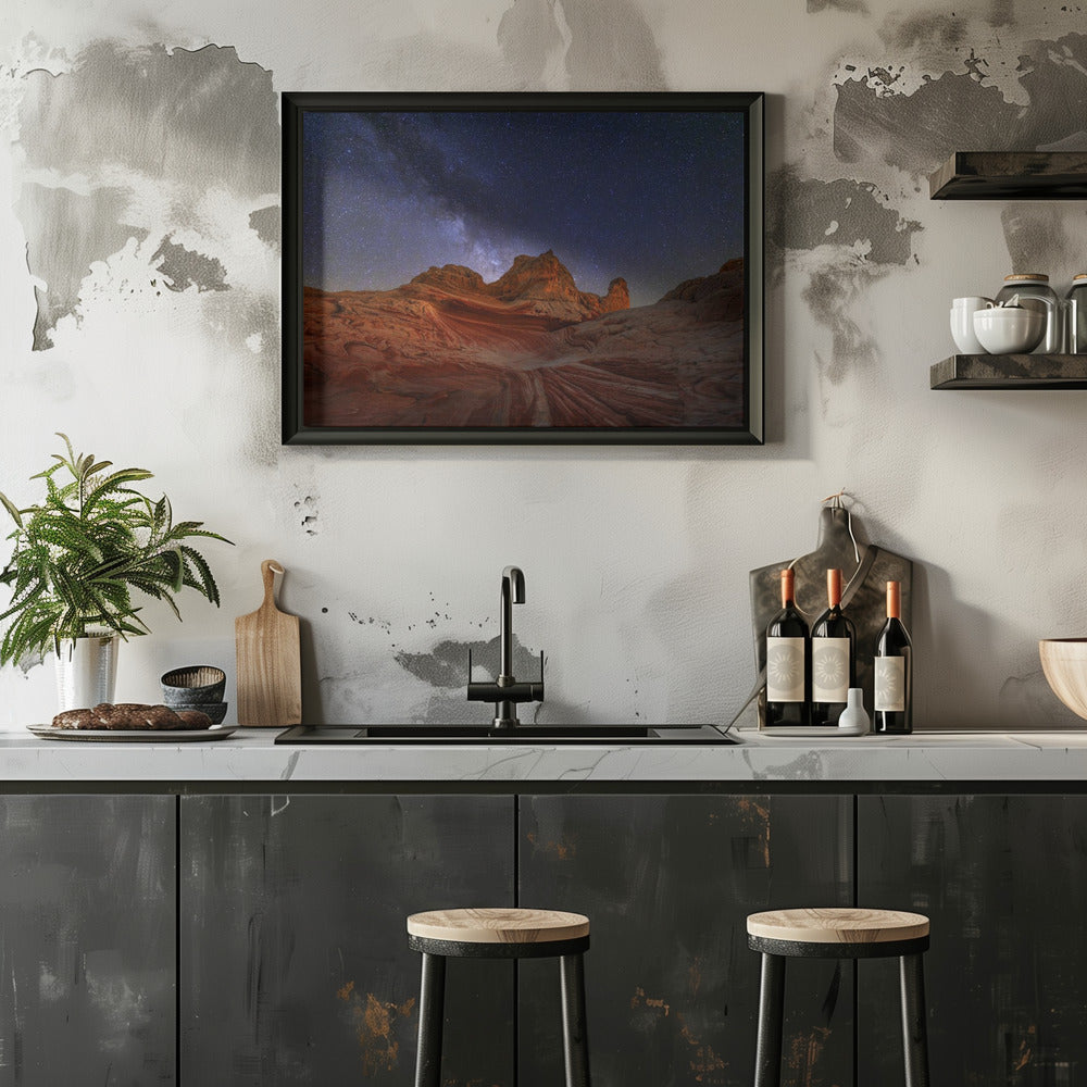 White Pocket under Milkway Poster och Canvastavla