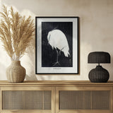 Egret In The Rain Poster och Canvastavla
