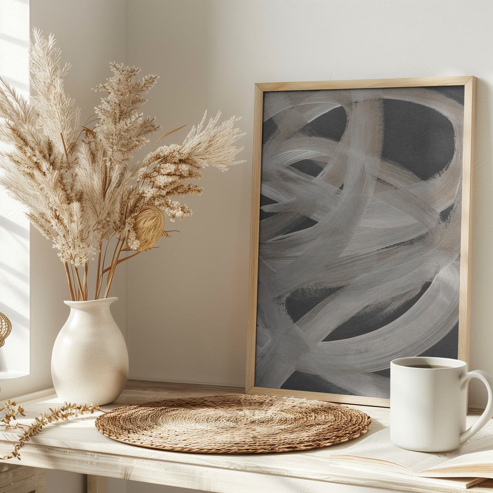 Abstract Brush Strokes 129X Poster och Canvastavla