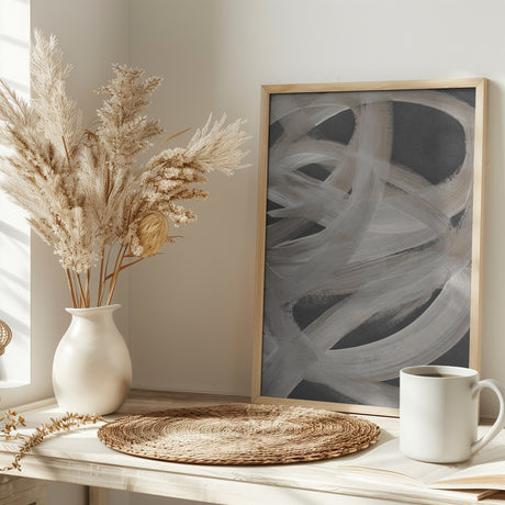 Abstract Brush Strokes 129X Poster och Canvastavla