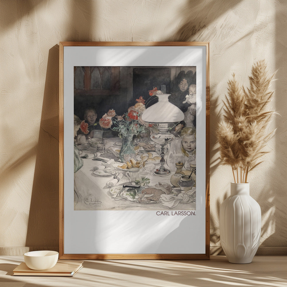 Around the Evening Lamp (1900) Poster och Canvastavla