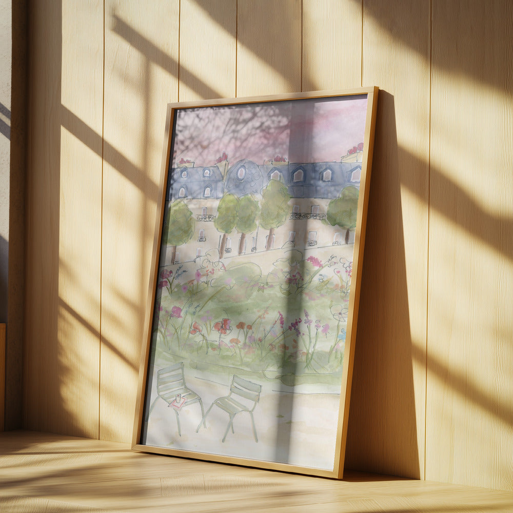 Parisian Garden 70x100 Poster och Canvastavla