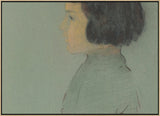 Young Woman In Profile Poster och Canvastavla