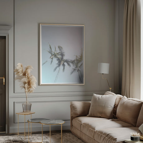 Pastel Palms Poster och Canvastavla