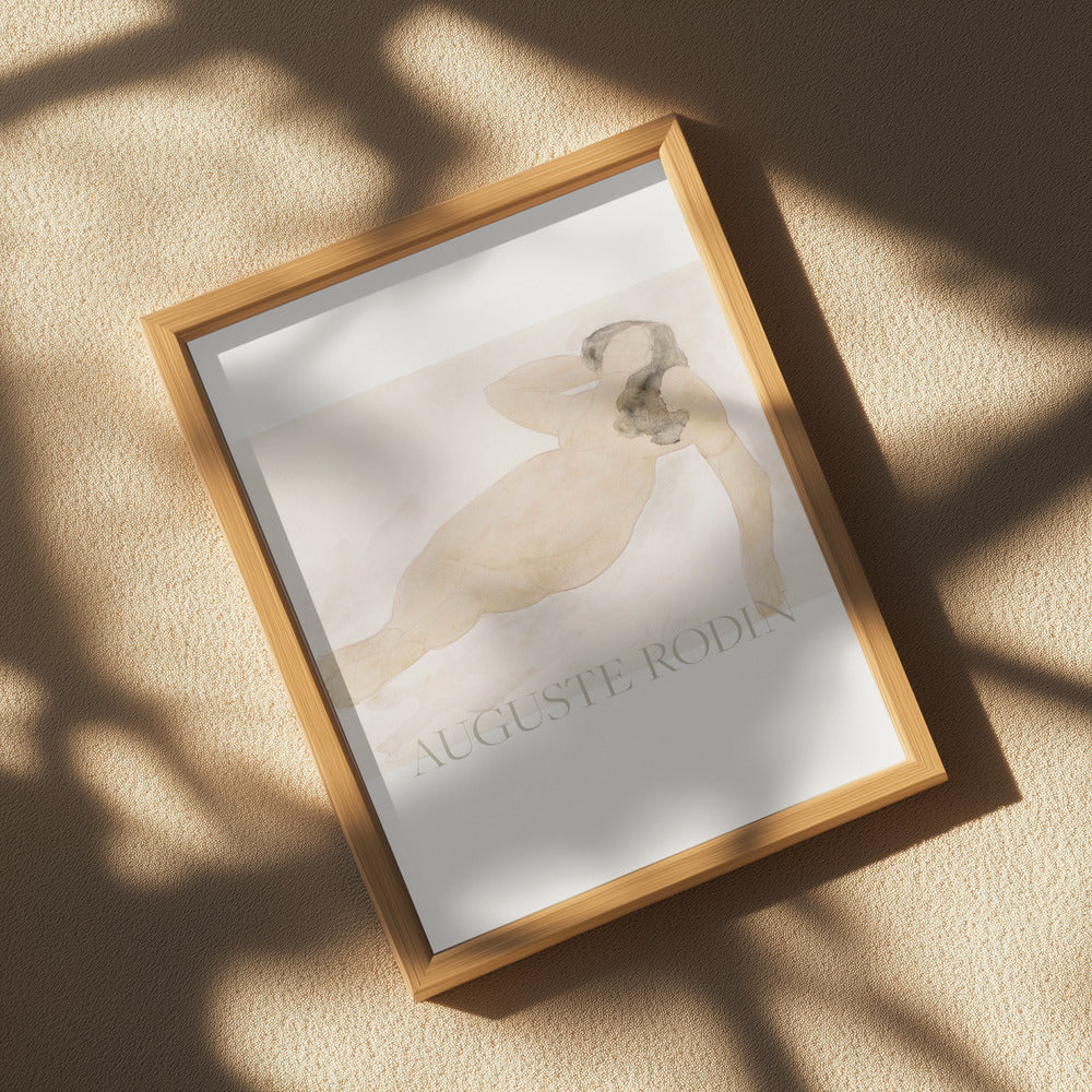 Study of a Nude (lying On Side) Poster och Canvastavla