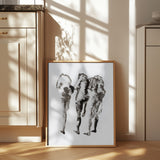 Four Figures (nach Muybridge) Enhanced Sr Poster och Canvastavla