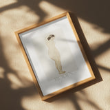 Nude, Standing With Hands On Head Poster och Canvastavla