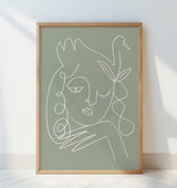 Woman Green Poster och Canvastavla