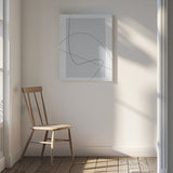 Gray Abstracta Poster och Canvastavla
