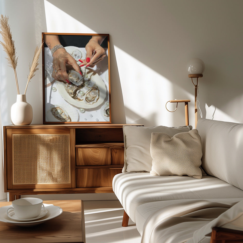 Oyster & Pearls No 01 Poster och Canvastavla