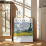 Wheat Field With Cypresses Poster och Canvastavla