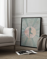 Yoga Boho Sun Green 1 Poster och Canvastavla
