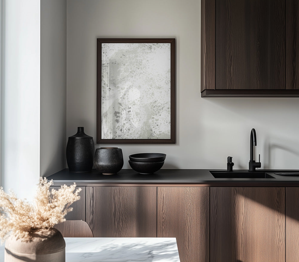 Charcoal White Poster och Canvastavla