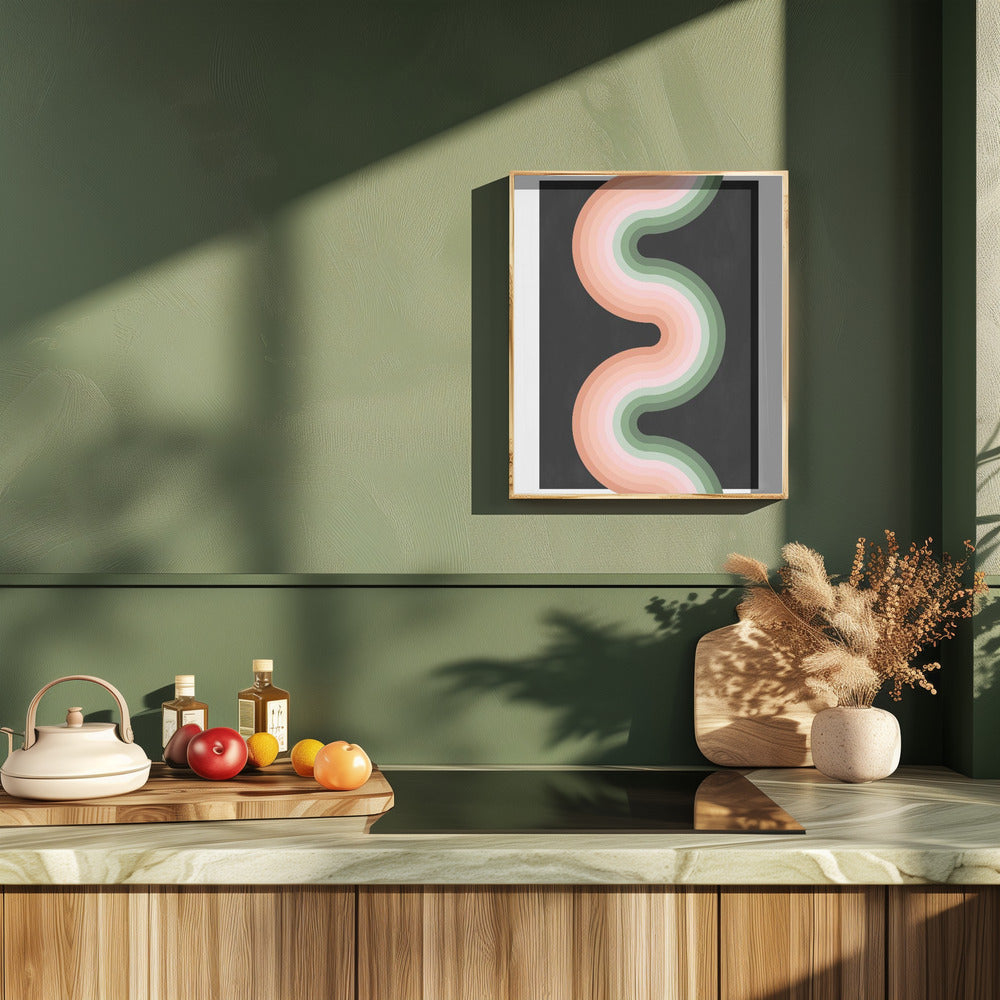3x4 Aspectratio Pinkgreen31 Poster och Canvastavla