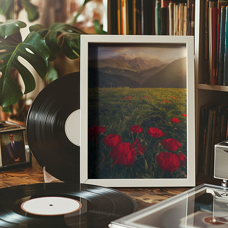 Flowers on Fire Poster och Canvastavla