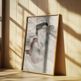 Crouching Nude In Shoes and Black Stockings 1912 Poster och Canvastavla