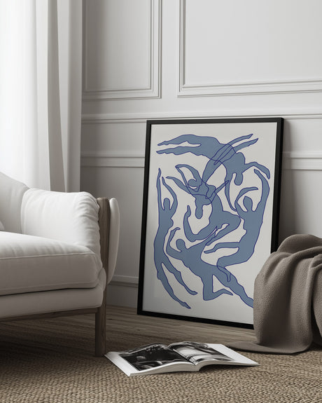 Swimmers Blue Poster och Canvastavla