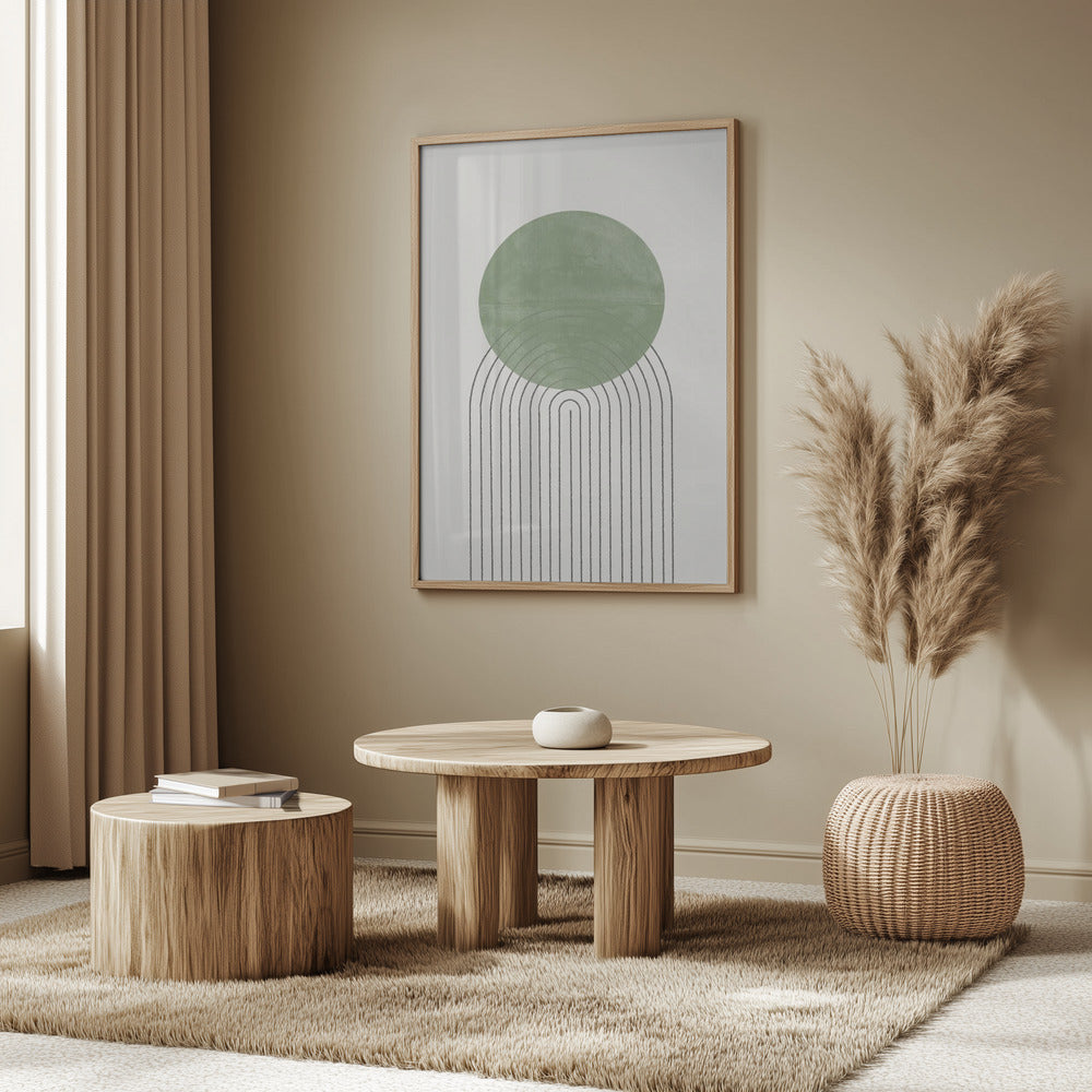 Green Moon No1. Poster och Canvastavla