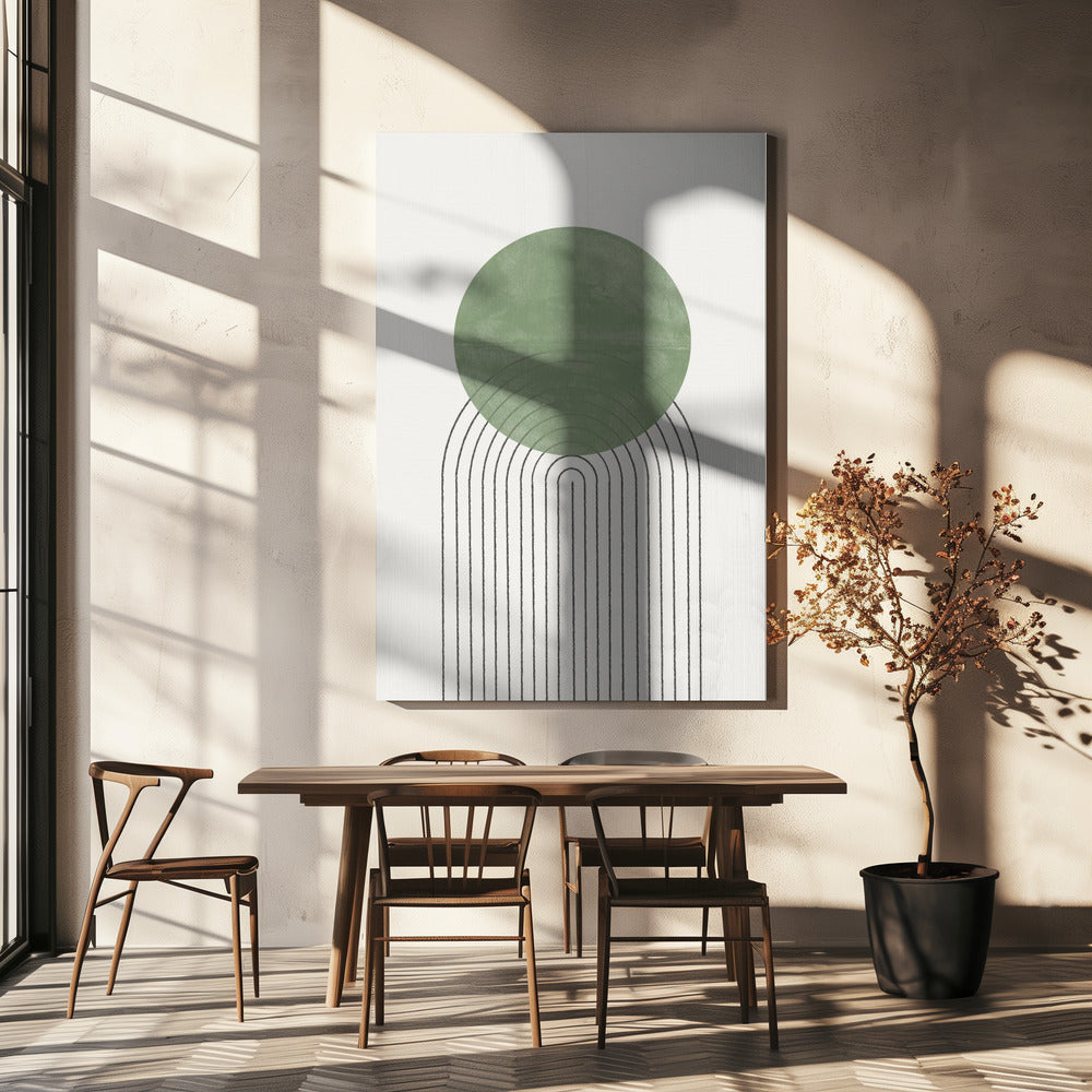Green Moon No1. Poster och Canvastavla
